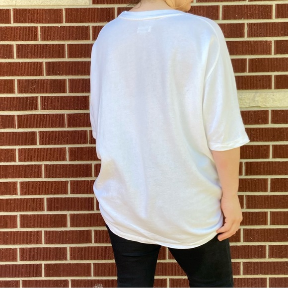 ZADIG & VOLTAIRE Portland Love Strass Shortsleeve Sweatshirt White & Multi SZ: L - Picture 12 of 13